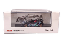 Load image into Gallery viewer, Mortal 1:64 Black S660 HKS Convertible Sports Model Diecast Metal Car New