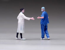 Load image into Gallery viewer, 1:64 Painted Figure Model Miniature Resin Diorama Sand Doctor Surgeon Lady Man