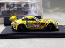 Load image into Gallery viewer, RM 1:64 Yellow AMG GTS Coupe Sports Model Diecast Metal Car New Collection