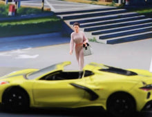 Load image into Gallery viewer, 1:64 Painted Figure Model Miniature Resin Diorama Sand Walking Lady With Bag Toy