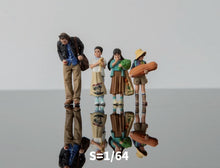 Load image into Gallery viewer, 1:64 Painted Figure Model Miniature Resin Diorama Street Shopping People Set