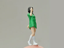 Load image into Gallery viewer, 1:64 Painted Figure Mini Model Miniature Resin Diorama Cute Green T-Shirt Girl New Scene