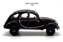 Load image into Gallery viewer, 1:76 Black 2CV Classic Vintage Model Diecast Metal Car