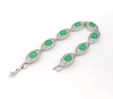 Load image into Gallery viewer, Nature Jade Beaded Bracelet Jewelry Blessing Lucky Fortune Gift For Her Green