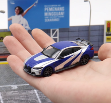 Load image into Gallery viewer, TM GDO 1:64 Silver Blue M4 Coupe Racing Sports Model Diecast Metal Car New