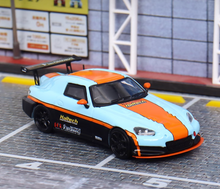 Load image into Gallery viewer, SW 1:64 JDM S2000 AP Gulf Racing Sports Model Diecast Metal Car New