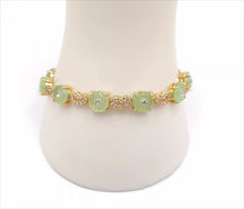 Load image into Gallery viewer, Nature Jade Beaded Bracelet Jewelry Blessing Lucky Fortune Gift For Her Green N