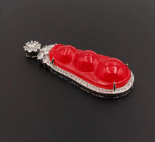 Load image into Gallery viewer, Nature Jade Fortune Beans Pendant Necklace Gift Jewelry charm Blessing Lucky a