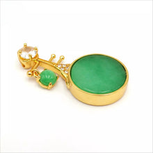 Load image into Gallery viewer, Nature Jade Green Pipa Pendant Necklace Gift Jewelry charm Blessing Lucky New