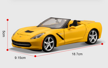 Load image into Gallery viewer, Maisto 1:24 Yellow 2014 Corvette Stingray Sports Model Diecast Metal Car New Collection