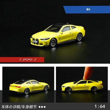 Load image into Gallery viewer, CCA 1:64 Yellow M4 Coupe Racing Sports Model Toy Diecast Metal Car BN