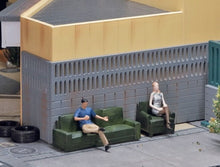 Load image into Gallery viewer, 1:64 Painted Figure Mini Model Miniature Resin Diorama Sofa Chatting Sitting Toy