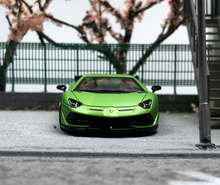 Load image into Gallery viewer, HH 1:64 Green Sian Aventador SVJ Racing Sports Model Diecast Metal Car New