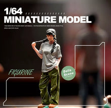Load image into Gallery viewer, 1:64 Painted Figure Model Miniature Resin Diorama Toy Sand Hiphop Girl Pretty