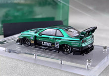 Load image into Gallery viewer, SW 1:64 Green LBWK ER34 #5 GTR Skyline Sports Model Diecast Metal Car New Collection