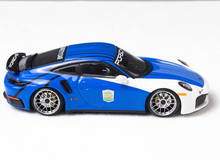 Load image into Gallery viewer, DM 1:64 Blue 911 Turbo S Safety Sports Model Diecast Metal Car New Collection