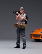 Load image into Gallery viewer, 1:24 Painted Figure Model Miniature Resin Diorama Outdoor Photographer Cameraman