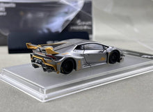 Load image into Gallery viewer, King 1:64 Gray Gold Huracan GT Widebody Sports Model Diecast Metal Car New Collection