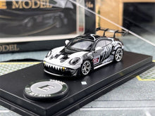 Load image into Gallery viewer, EM 1:64 Black White Dragon 911 GT3 RS Sports Model Diecast Metal Car New Collection