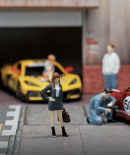 Load image into Gallery viewer, 1:64 Painted Figure Mini Model Toy Miniature Car Scenes Resin Business Suit Lady