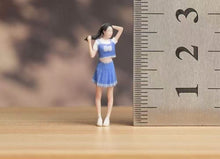 Load image into Gallery viewer, 1:64 Painted Figure Model Miniature Resin Diorama Sand Basketball Girl Baby Lady