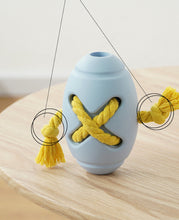 Load image into Gallery viewer, Dog Toys Chew Puppy Rubber Rope Toy Durable Aggressive Chewers Pet Oval Feeding