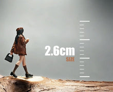 Load image into Gallery viewer, 1:64 Painted Figure Mini Model Miniature Car Scenes Resin Diorama Brown Girl