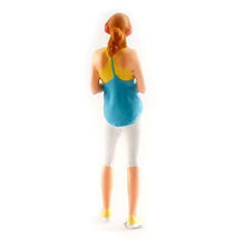 Load image into Gallery viewer, 1:64 Painted Figure Mini Model Miniature Resin Diorama Sand Gym Sport Rest Girl