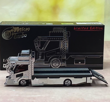 Load image into Gallery viewer, MT 1:64 Silver Dekotora Flatbed Tow Truck Sports VIP Model Diecast Metal Car