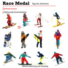 Load image into Gallery viewer, 1:64 Painted Figure Mini Model Miniature Resin Diorama Toy Sand Ski Snowboarding