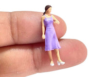Load image into Gallery viewer, 1:64 Painted Figure Model Miniature Resin Diorama Purple Dress Lady Suit Man Toy New