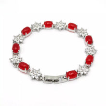 Load image into Gallery viewer, Nature Jade Beaded Bracelet Jewelry Blessing Lucky Fortune Gift For Her Red S