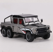 Load image into Gallery viewer, Shadow 1:64 Silver Shark Defender 6x6 Pickup Truck Model Diecast Metal Car New Collection