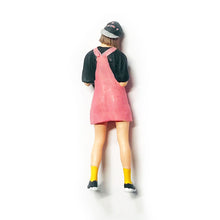Load image into Gallery viewer, 1:64 Painted Figure Mini Model Miniature Resin Diorama Braces Skirt Girl PINK