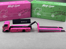 Load image into Gallery viewer, MT 1:64 Pink H300 Custom Tow Flatbed Truck Dinosaur Model Diecast Metal Car