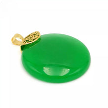 Load image into Gallery viewer, Nature Jade Peace Round Pendant Necklace Gift Jewelry charm Blessing Lucky new a