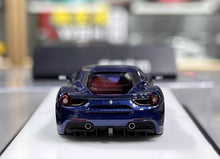 Load image into Gallery viewer, 1:64 CL Blue 488 GTB Hard Top Sports Model Diecast Resin Car New Collection