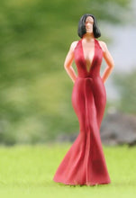 Load image into Gallery viewer, 1:24 Painted Figure Model Miniature Resin Diorama Sand Dinner Dress Lady Beauty