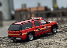 Load image into Gallery viewer, MK HEC 1:64 2003 Red Suburban USCP LAFD Fire SUV Model Diecast Metal Car New Collection