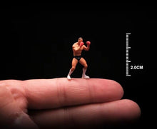 Load image into Gallery viewer, 1:64 Painted Figure Mini Model Miniature Resin Diorama Sand Fighting Boxer Man