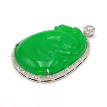 Load image into Gallery viewer, Nature Jade Cloud Fortune Pendant Necklace Gift Jewelry charm Blessing Lucky