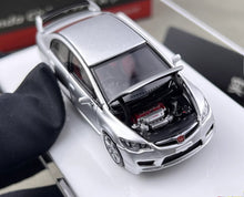 Load image into Gallery viewer, MH 1:64 Silver JDM Civic Type R FD2 Racing Sports Model Diecast Metal Car BN