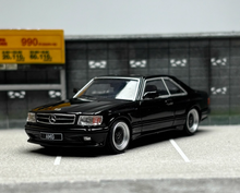 Load image into Gallery viewer, RM 1:64 Black 560 SEC AMG W126 Coupe Sports Model Diecast Metal Car New