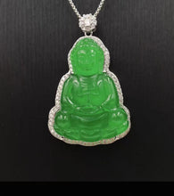 Load image into Gallery viewer, Nature Jade Guanyin Pendant Necklace Gift Jewelry charm Blessing Luck Jewelry c