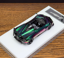 Load image into Gallery viewer, HH 1:64 Purple Huayra Tricolore Convertible Model Diecast Metal Car New Collection