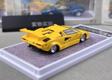 Load image into Gallery viewer, FY 1:64 Yellow Countach LP5000 QV Racing Sports Model Diecast Metal Car New Collection