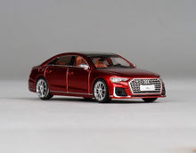 Load image into Gallery viewer, JKM 1:64 Red S8 L D5 Luxury Sedan Sports Model Diecast Metal Car New Collection