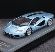 Load image into Gallery viewer, EC 1:64 Ice Blue Countach LPI800-4 Racing Sports Model Diecast Resin Car New Collection