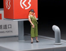 Load image into Gallery viewer, 1:64 Painted Figure Mini Model Miniature Resin Diorama Sand Blond Hair Girl Toy New