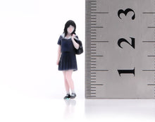 Load image into Gallery viewer, 1:64 Painted Figure Model Miniature Resin Diorama Black Hair Pretty Girl Lady C